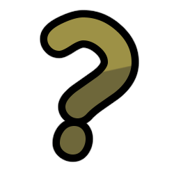 a yellow question mark with black outline.